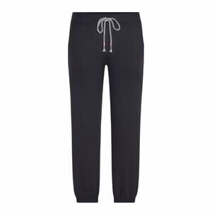 Sundry Seamed Waffle Knit Cropped Sweatpant in Deep Navy - Medium